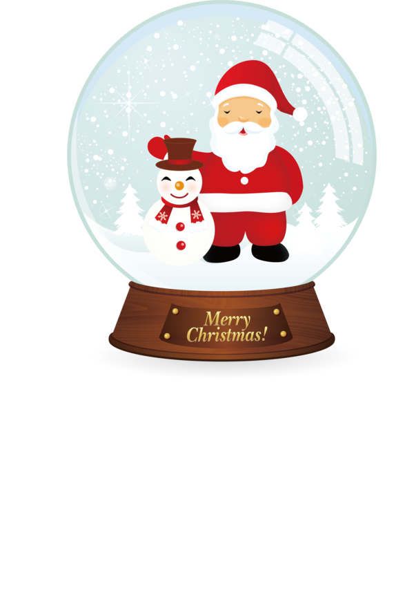 Transparent Christmas Santa claus Cartoon Christmas for Snow Globe for Christmas