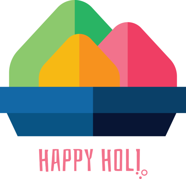 Transparent Holi Diagram Logo for Happy Holi for Holi