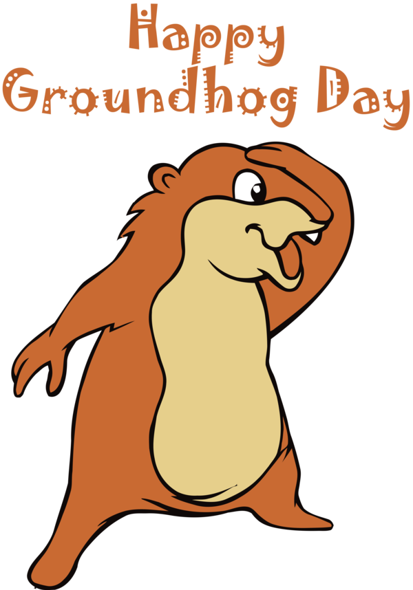 Transparent Groundhog Day Cartoon Font Pleased for Groundhog for Groundhog Day
