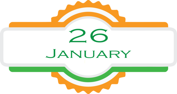 Transparent India Republic Day Green Text Logo for Happy India Republic Day for India Republic Day