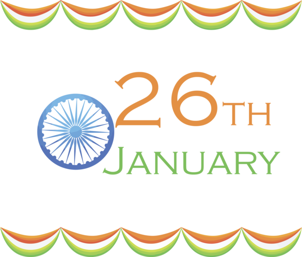 Transparent India Republic Day Text Green Font for Happy India Republic Day for India Republic Day