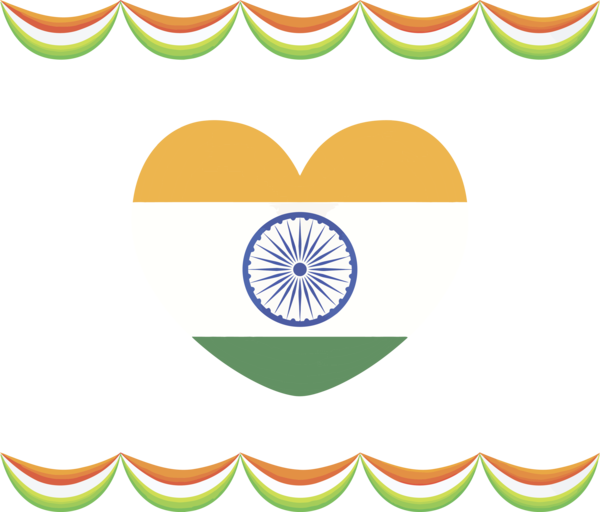 Transparent India Republic Day Green Yellow Circle for Happy India Republic Day for India Republic Day