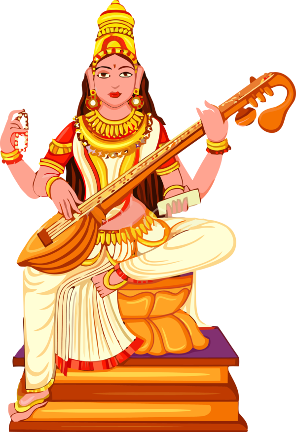 Transparent Vasant Panchami Musical instrument String instrument Indian musical instruments for Happy Vasant Panchami for Vasant Panchami