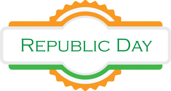 Transparent India Republic Day Text Green Line for Happy India Republic Day for India Republic Day