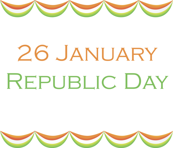 Transparent India Republic Day Text Green Font for Happy India Republic Day for India Republic Day