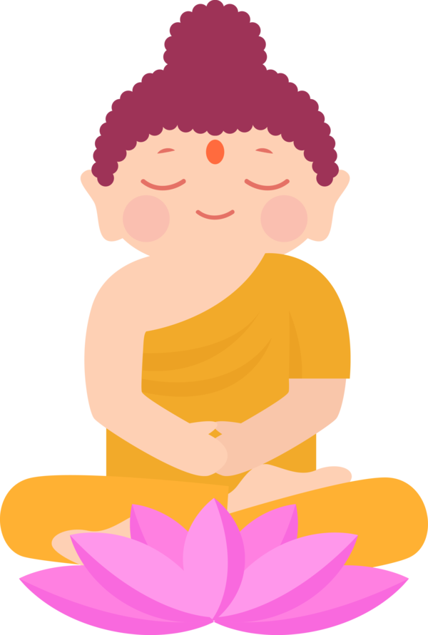 Transparent Bodhi Day Cartoon Pink for Bodhi Lotus for Bodhi Day
