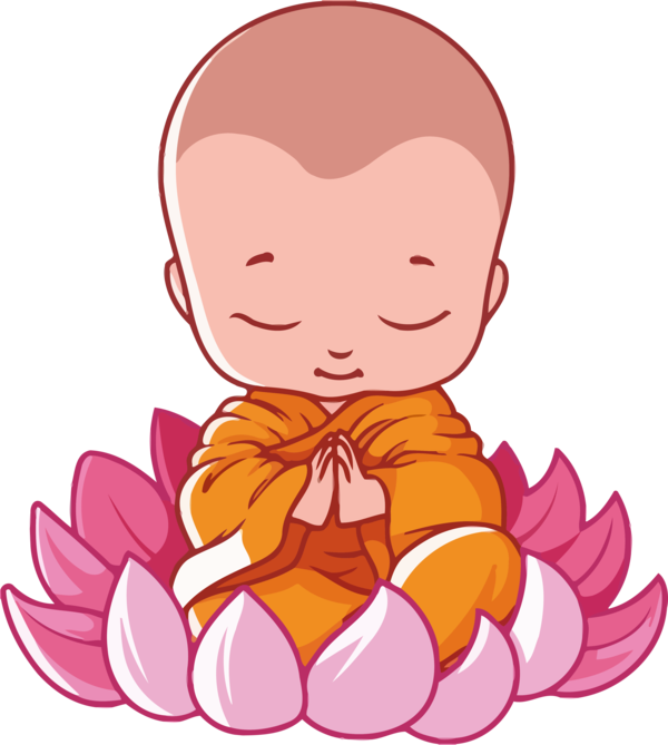 Transparent Bodhi Day Cartoon Pink Cheek for Bodhi Lotus for Bodhi Day