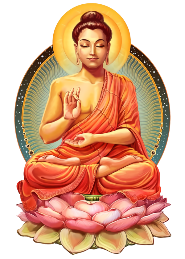 Transparent Bodhi Day Statue Peach Guru for Bodhi Lotus for Bodhi Day