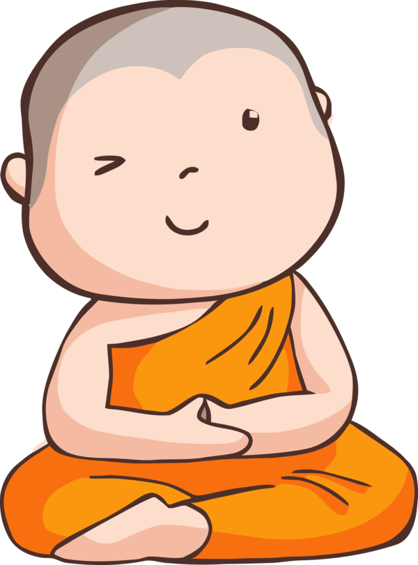 Transparent Bodhi Day Cartoon Cheek Child for Bodhi for Bodhi Day