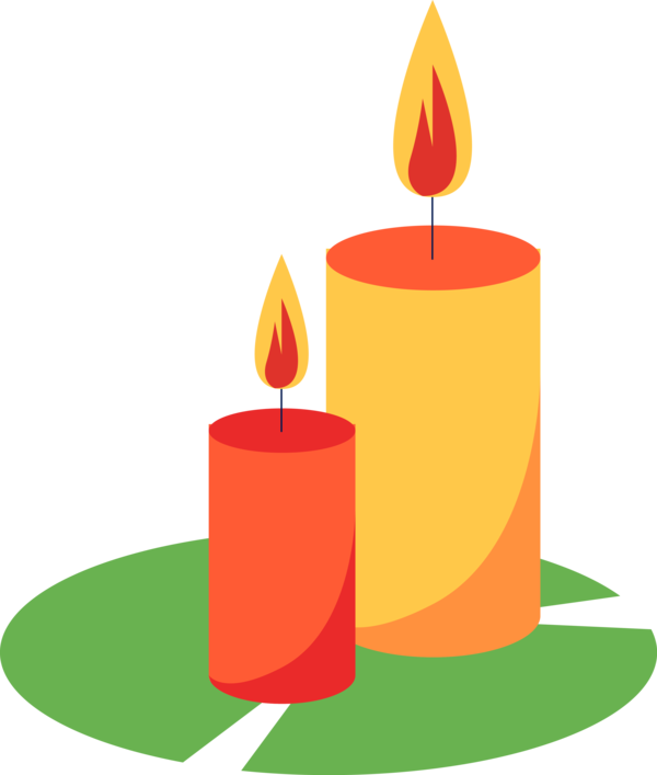 Transparent Bodhi Day Candle Lighting Orange for Bodhi Lotus for Bodhi Day