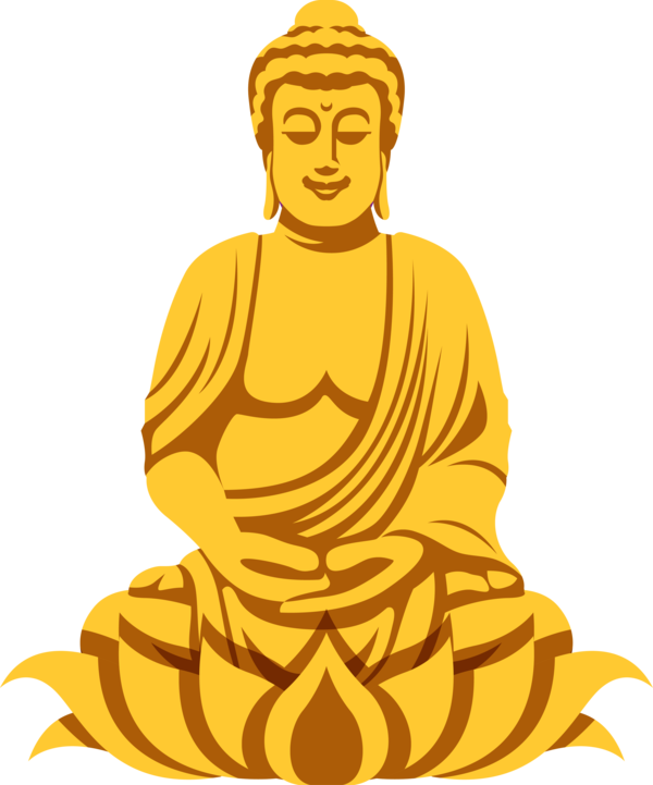 Transparent Bodhi Day Yellow Zen master Meditation for Bodhi Lotus for Bodhi Day