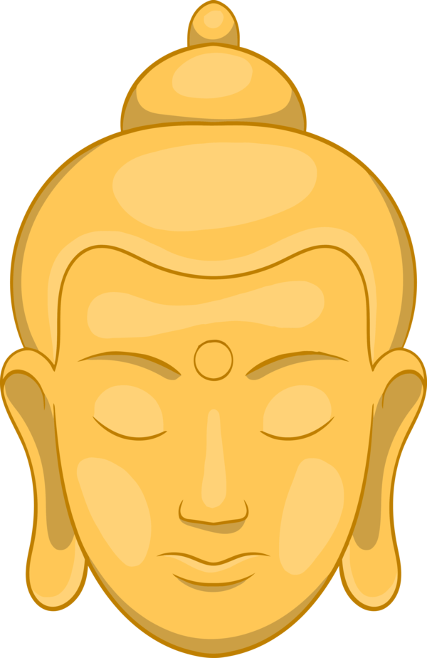 Transparent Bodhi Day Face Yellow Head for Bodhi for Bodhi Day
