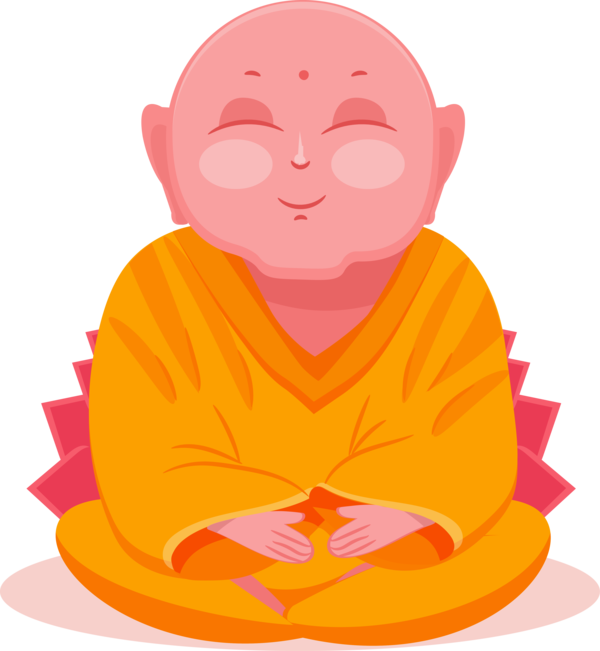 Transparent Bodhi Day Orange Yellow Cartoon for Bodhi for Bodhi Day