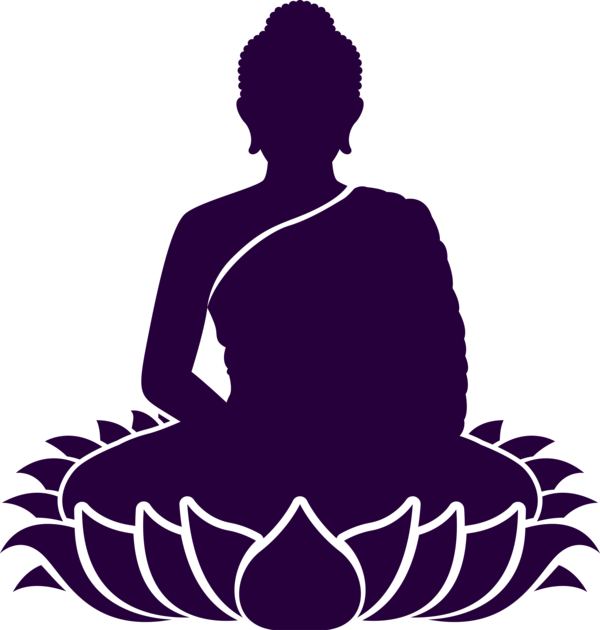 Transparent Bodhi Day Meditation Silhouette Sitting for Bodhi Lotus for Bodhi Day