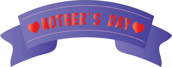 Transparent Mother's Day Violet Purple Electric blue for Mothers Day Ribbon for Mothers Day