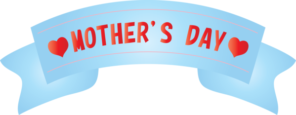 Transparent Mother's Day Text Logo Font for Mothers Day Ribbon for Mothers Day