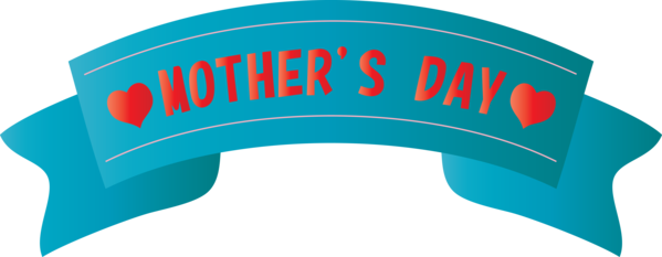 Transparent Mother's Day Turquoise Logo Font for Mothers Day Ribbon for Mothers Day