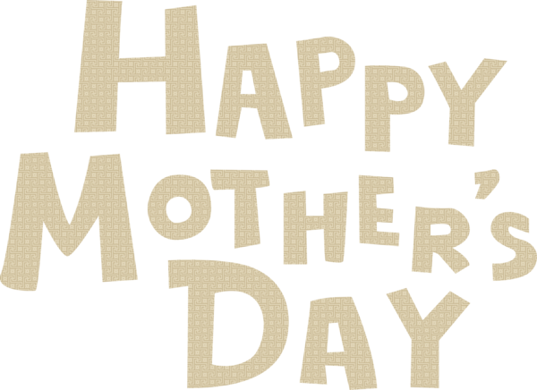Transparent Mother's Day Font Text Logo for Mothers Day Calligraphy for Mothers Day