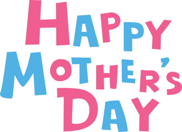 Transparent Mother's Day Font Text Pink for Mothers Day Calligraphy for Mothers Day