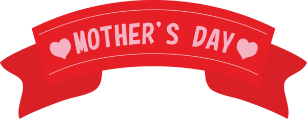 Transparent Mother's Day Text Logo Font for Mothers Day Ribbon for Mothers Day