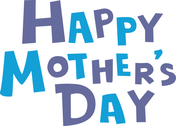 Transparent Mother's Day Font Text Line for Mothers Day Calligraphy for Mothers Day