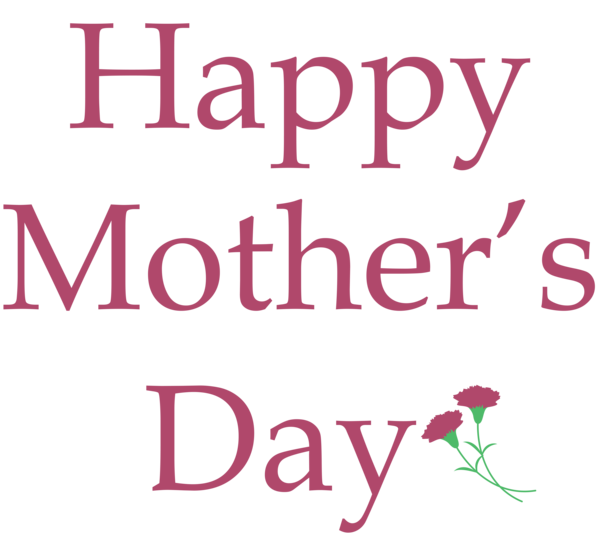 Transparent Mother's Day Font Text Pink for Mothers Day Calligraphy for Mothers Day