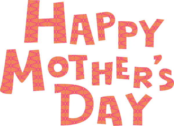 Transparent Mother's Day Text Font for Mothers Day Calligraphy for Mothers Day