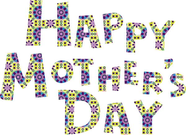Transparent Mother's Day Text Font Emoticon for Mothers Day Calligraphy for Mothers Day