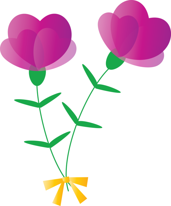 Transparent Mother's Day Flower Heart Petal for Mother's Day Flower for Mothers Day