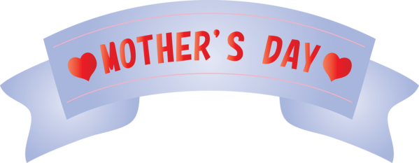 Transparent Mother's Day Font Logo for Mothers Day Ribbon for Mothers Day
