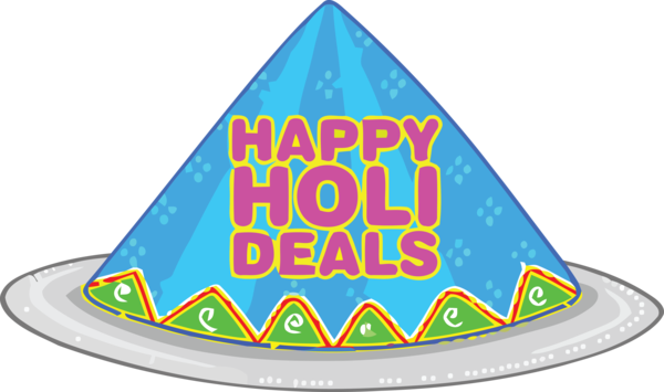 Transparent Holi Party hat Party supply Triangle for Holi Sale for Holi