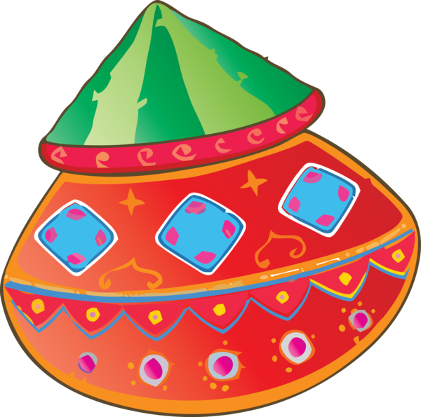 Transparent Holi Party hat for Happy Holi for Holi
