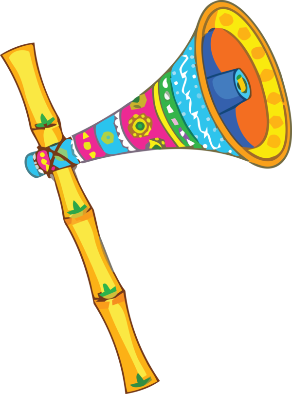 Transparent Holi Vuvuzela Musical instrument Bugle for Happy Holi for Holi