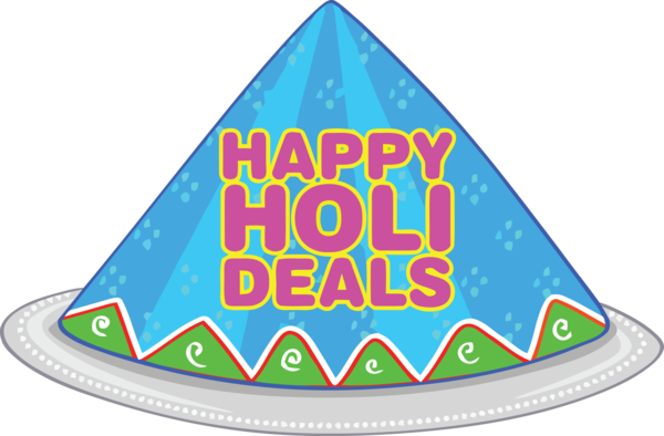 Transparent Holi Party hat Party supply Triangle for Holi Sale for Holi