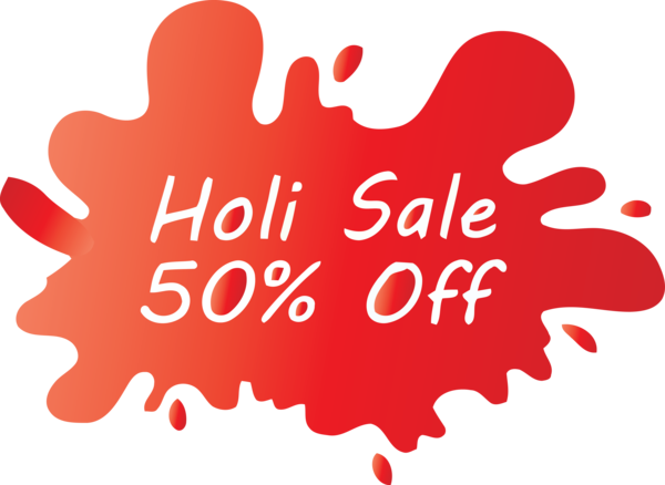 Transparent Holi Text Logo Font for Holi Sale for Holi