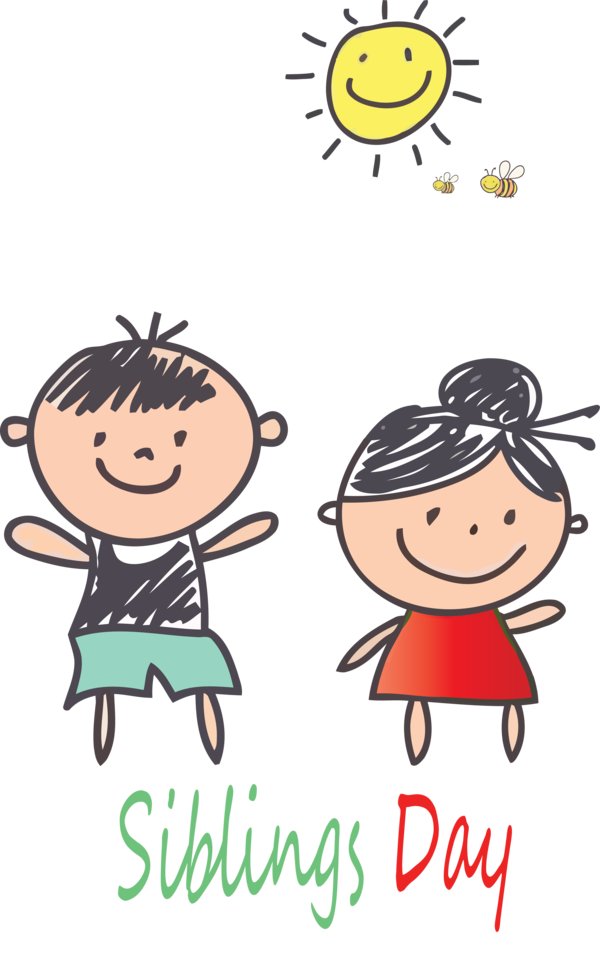 Transparent Siblings Day Cartoon Facial expression Cheek for Happy Siblings Day for Siblings Day