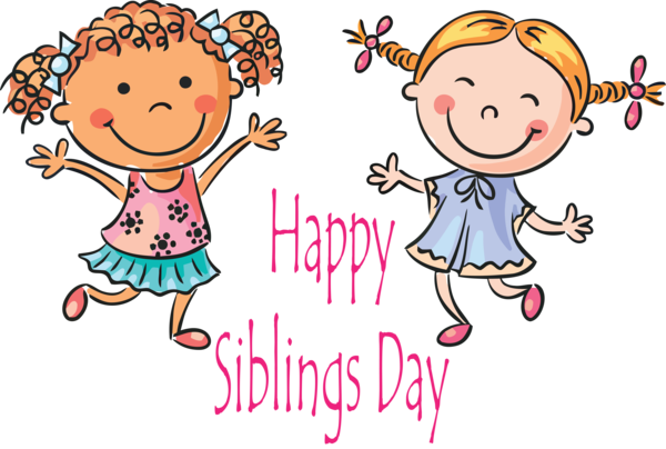 Transparent Siblings Day Cartoon Cheek Happy for Happy Siblings Day for Siblings Day