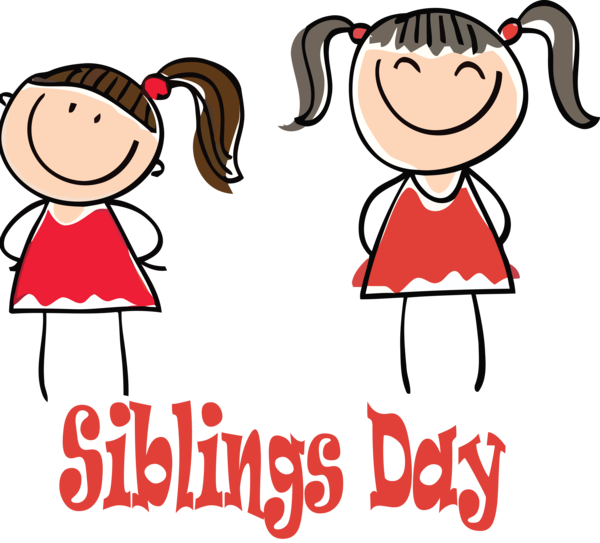 Transparent Siblings Day Cartoon Cheek Child for Happy Siblings Day for Siblings Day