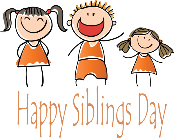 Transparent Siblings Day Facial expression People Cartoon for Happy Siblings Day for Siblings Day