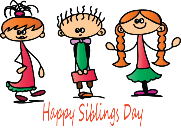 Transparent Siblings Day People Facial expression Cartoon for Happy Siblings Day for Siblings Day