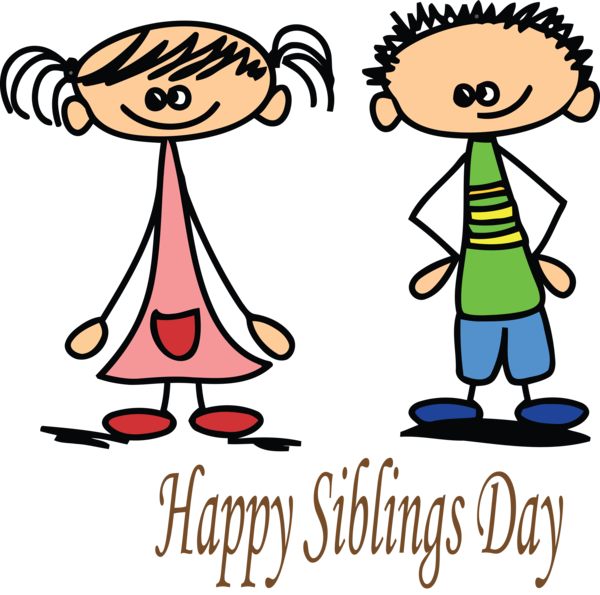 Transparent Siblings Day Cartoon People Facial expression for Happy Siblings Day for Siblings Day