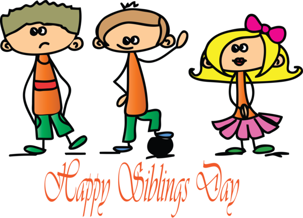 Transparent Siblings Day Cartoon Sharing Happy for Happy Siblings Day for Siblings Day