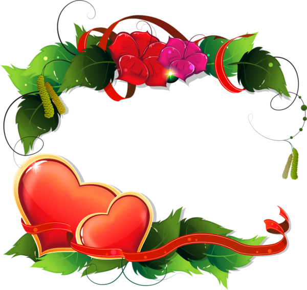 Transparent Valentine's Day Heart Plant Holly for heart with flower for Valentines Day