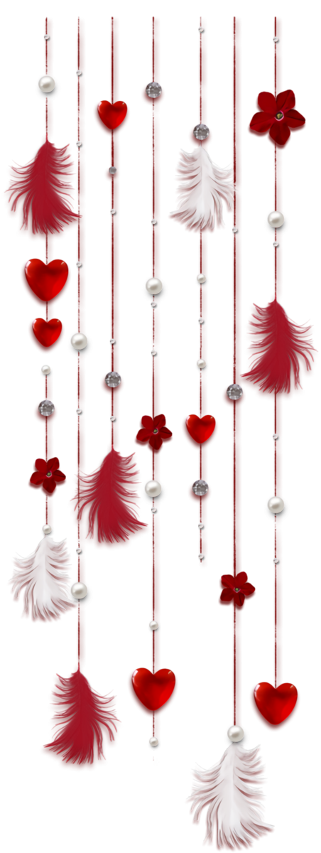 Transparent Valentine's Day Feather for small heart for Valentines Day