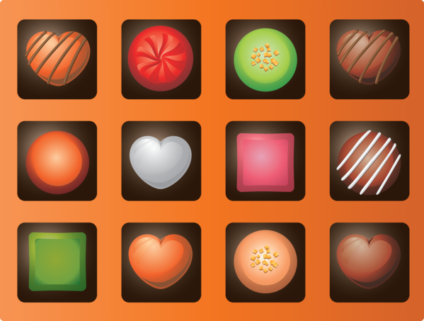 Transparent Valentine's Day Design for Chocolates for Valentines Day