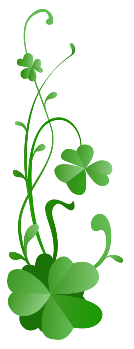 Transparent St. Patrick's Day Leaf Green Plant for Four Leaf Clover for St Patricks Day