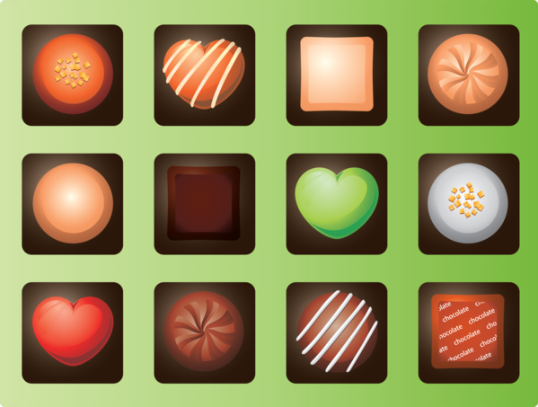 Transparent Valentine's Day Rectangle for Chocolates for Valentines Day