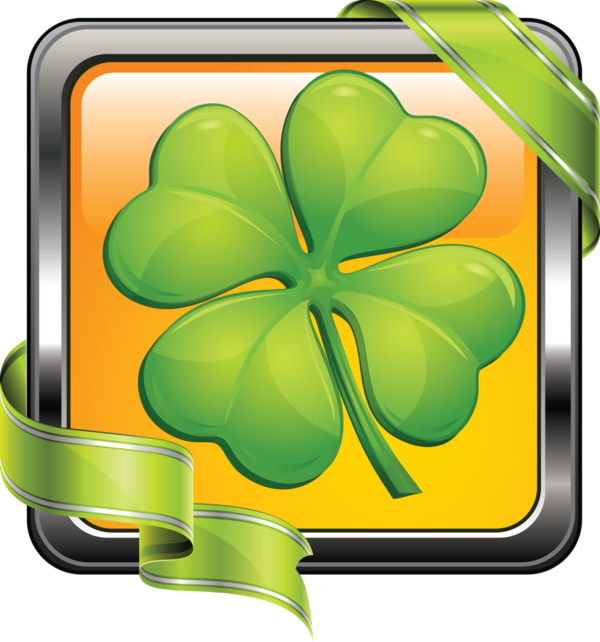 Transparent St. Patrick's Day Green Symbol Clover for Four Leaf Clover for St Patricks Day