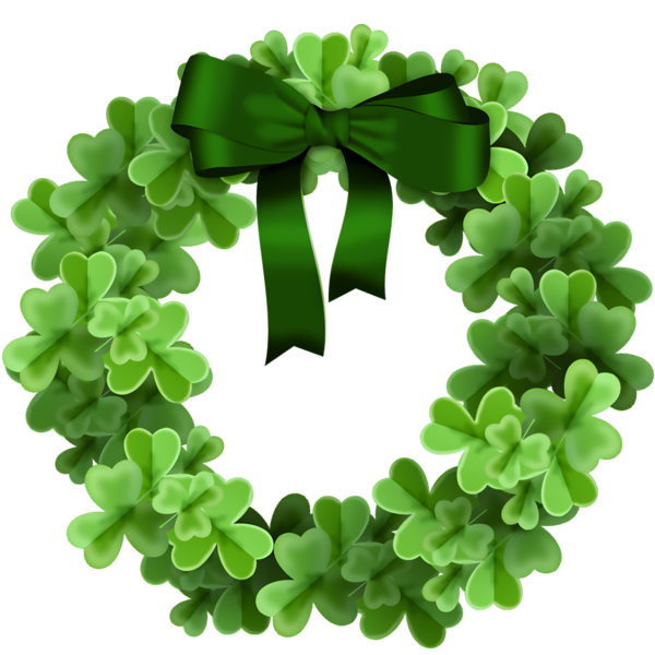 Transparent St. Patrick's Day Green Leaf Plant for Shamrock Frame for St Patricks Day