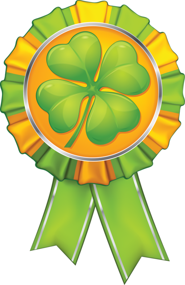 Transparent St. Patrick's Day Green Leaf Symbol for Four Leaf Clover for St Patricks Day